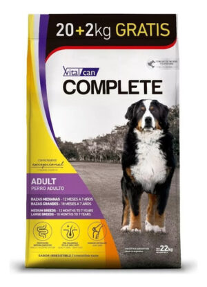 Vital Can Complete Perro Adulto Medianos y Grandes X 20kg+2kg De Regalo